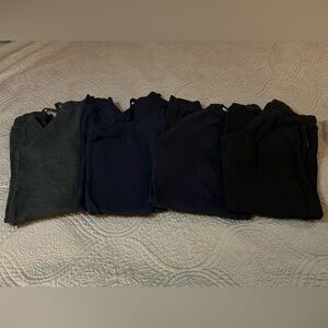 4 Pairs of Lee Black, Navy, and Dark Gray Joggers Sweatpants Size Large 14/16